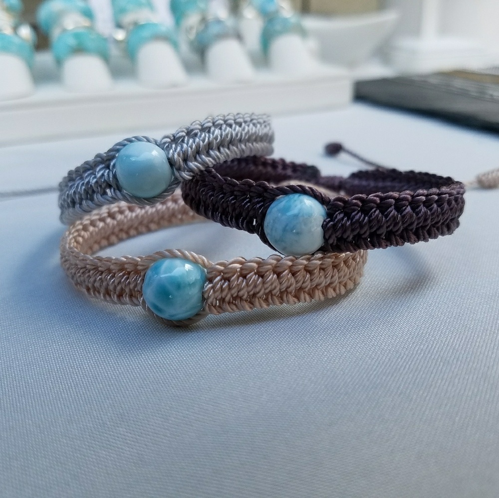 Larimar Bead Friendship Bracelet - Picture 4 of 4