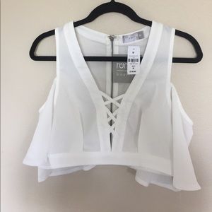 Lf white crop top