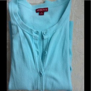Merona aqua blue cardigan sweater s