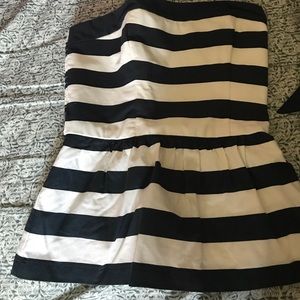 Abercrombie & Fitch | Striped white navy tube top
