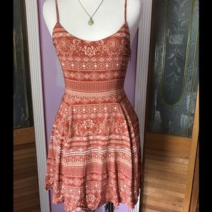 Floral Paisley cami dress in rust cream