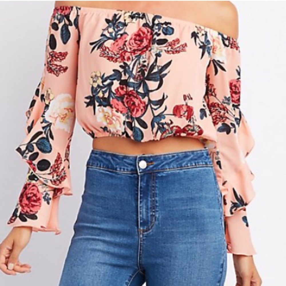 Floral Pink Crop Top
