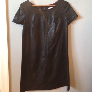 Target black faux leather dress
