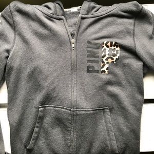 VS PINK dark gray hoodie