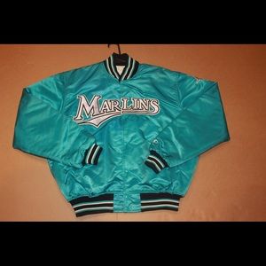 1993 VINTAGE MLB MARLINS STARTER SATIN JACKET
