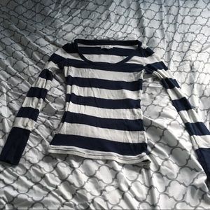 Fitted striped longsleeve shirt