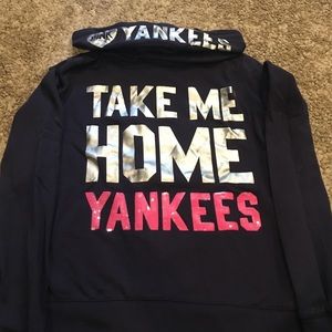 VS Pink Take Me Home Yankees zip up hoodie