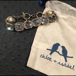 C + I retro glam square cut crystal bracelet