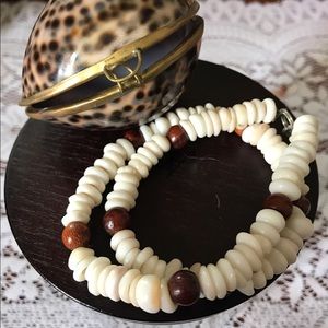 Seashell necklace with case