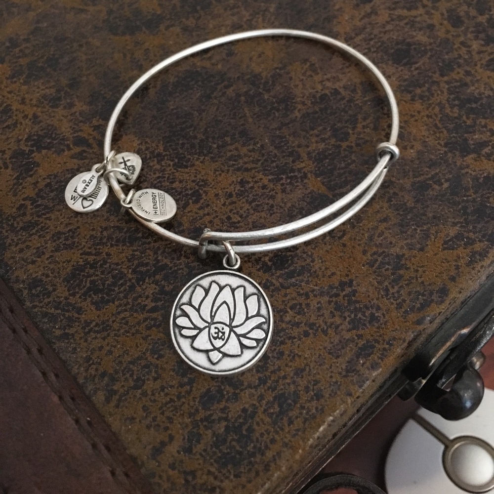 Alex and ani lotus silver