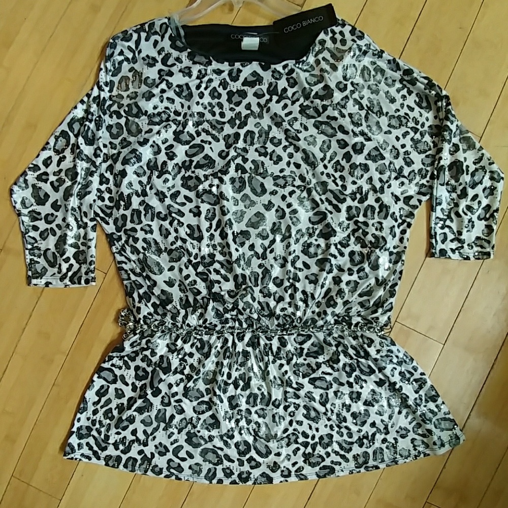 🆕  🐆Coco Bianco animal print tunic top🐆