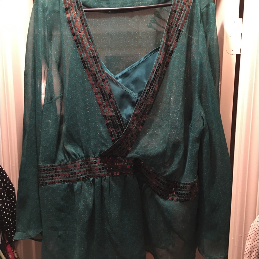 Blousiest Teal Green Blous