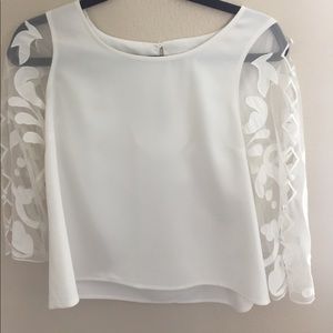 White mesh top