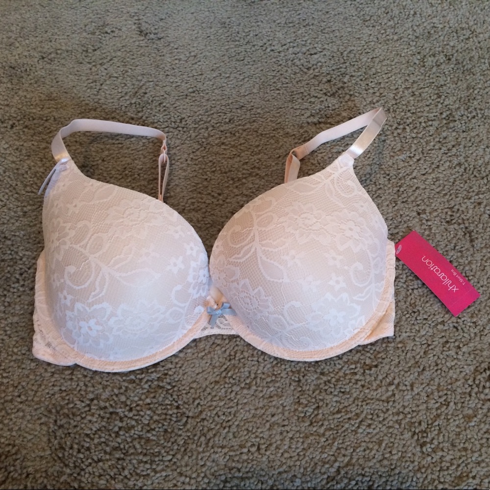 Lace underwire bra.