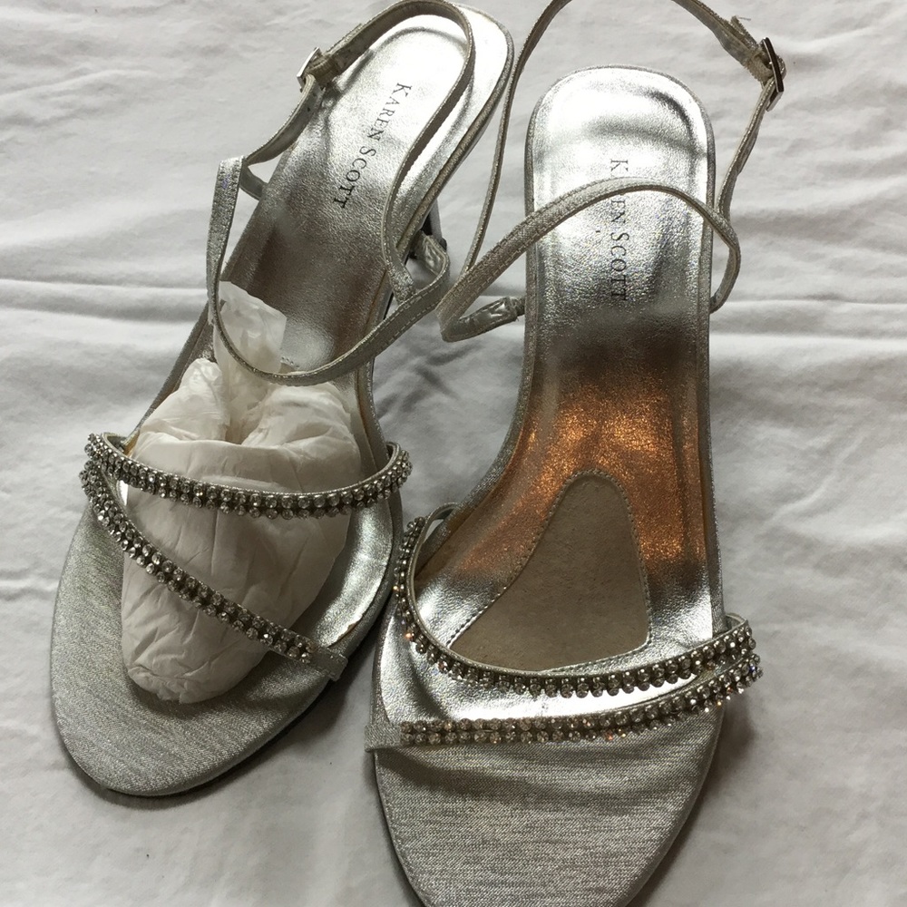 Karen Scott Rhinestone Slingback Heels
