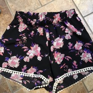 High Waisted Floral Shorts