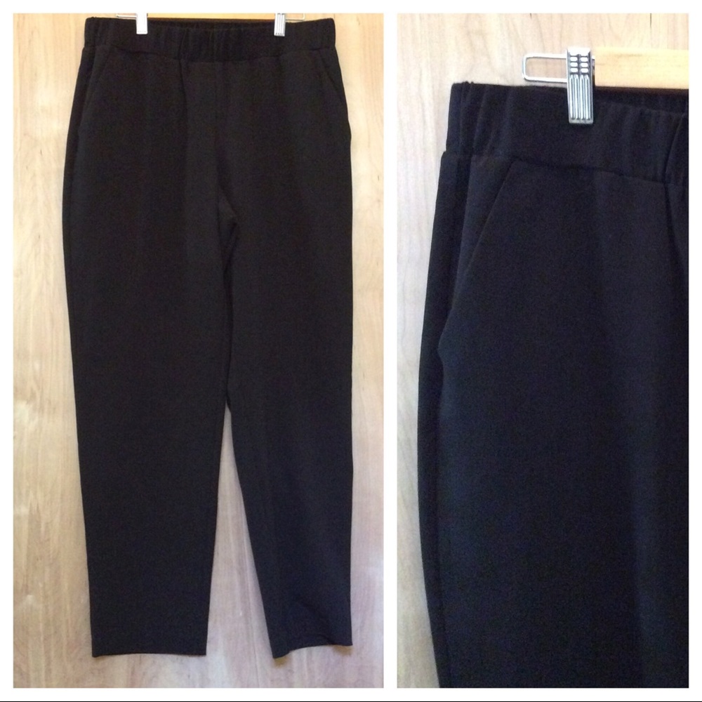Chico's Black Dress Pants Elastic Waist Size 1 / M