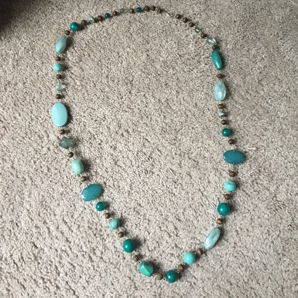 LONG BLUE NECKLACE - Picture 1 of 2