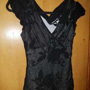 The Limited xs dressy top black lace