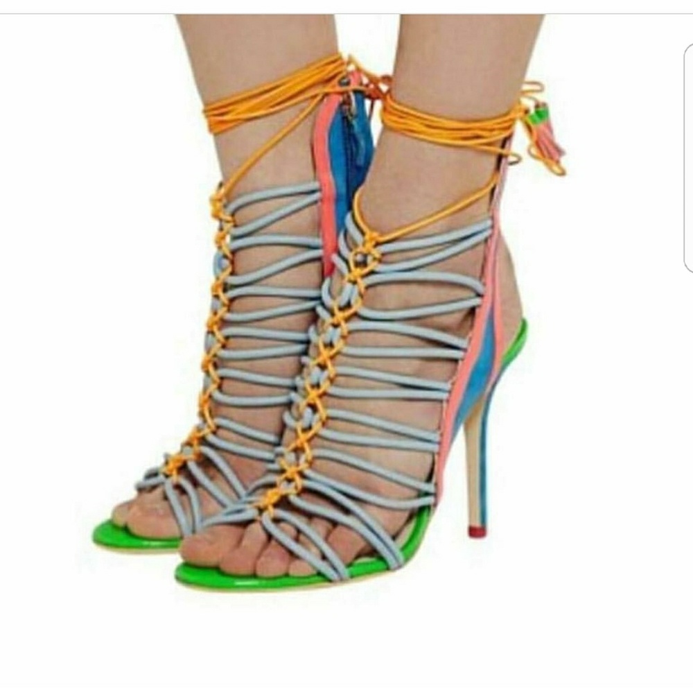 NWT Sofia Webster multicolored Lacey sandals