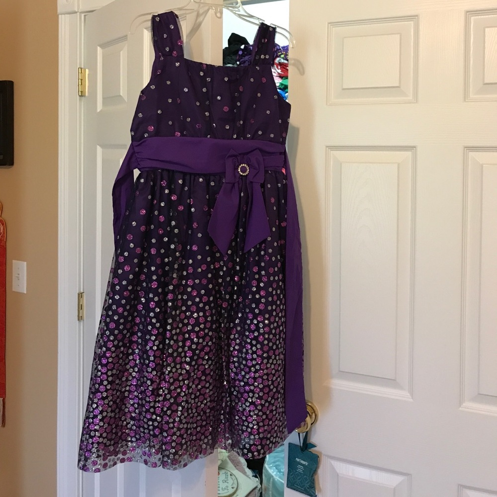 Purple sparkle formal dress - 16 children's