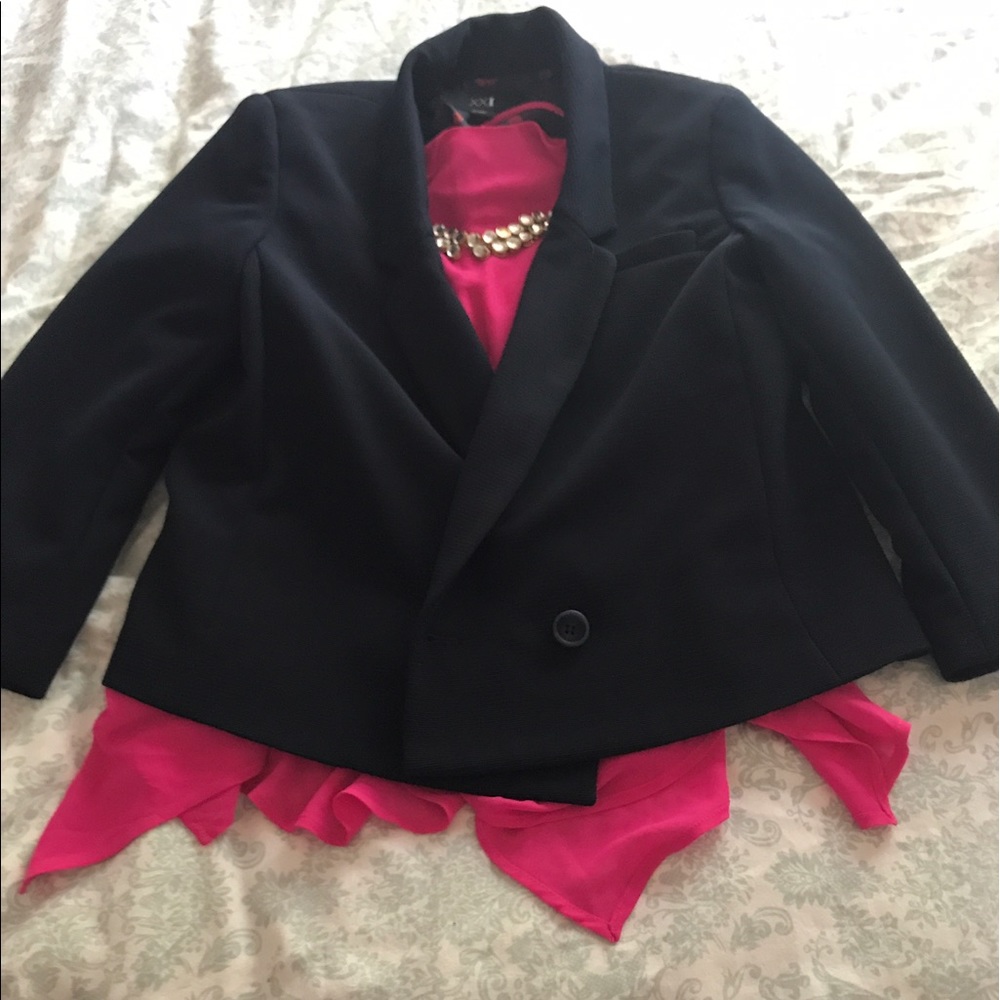 🕴Cropped blazer- Navy 💼