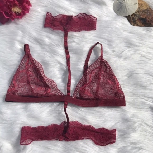 🌿 Lace Choker Bralette - Picture 2 of 6