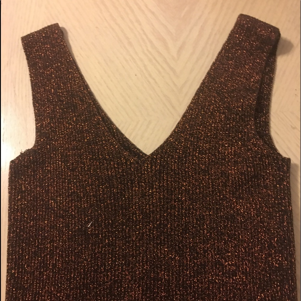 Calvin Klein size s-m Gold beautiful Top Gold