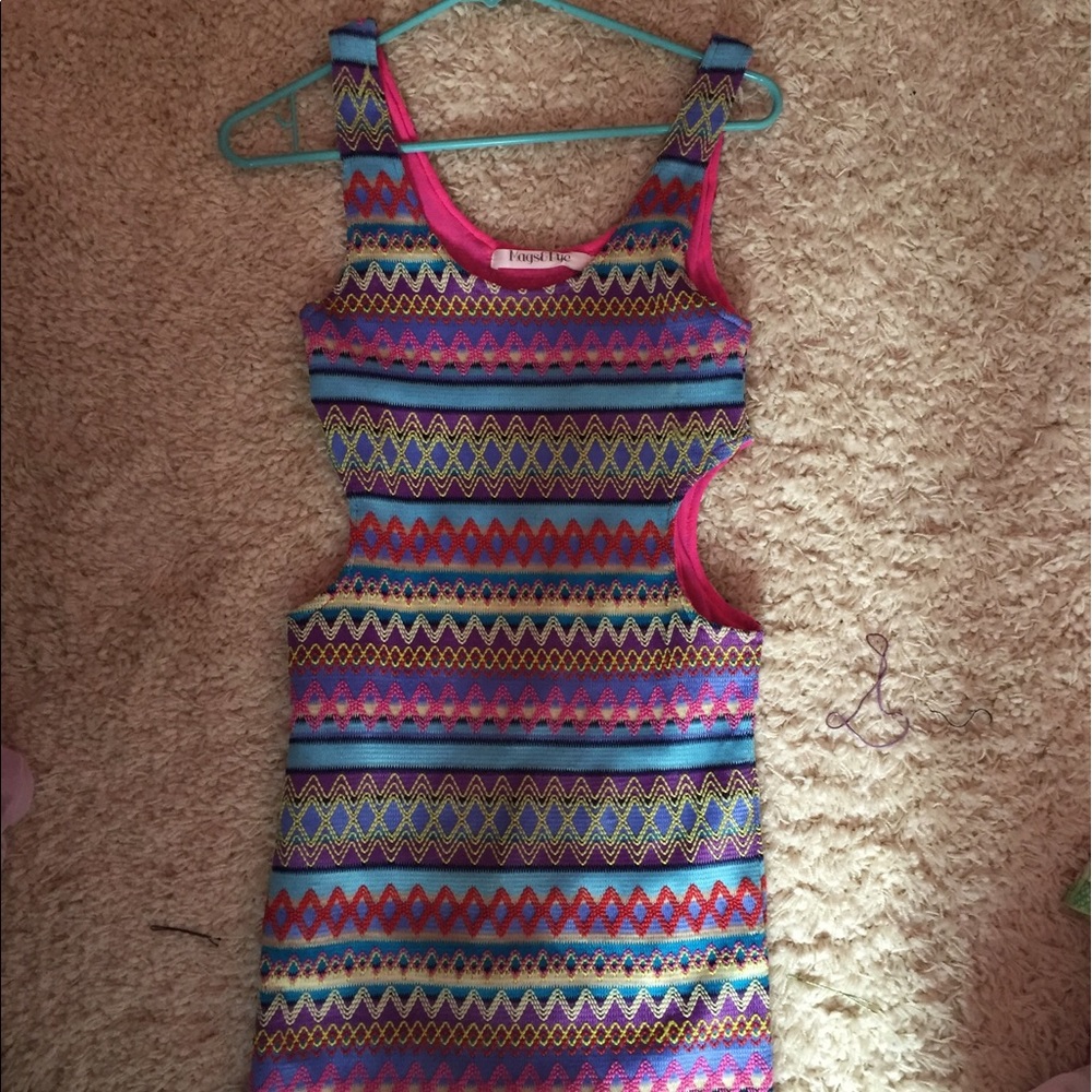 LF sexy patterned cut out dress
