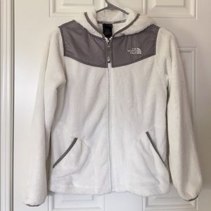 Like new! White North Face Jacket Girls 14/16