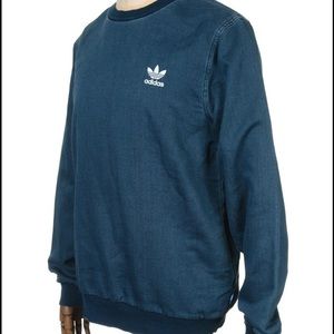 Adidas denim crew neck sweatshirt