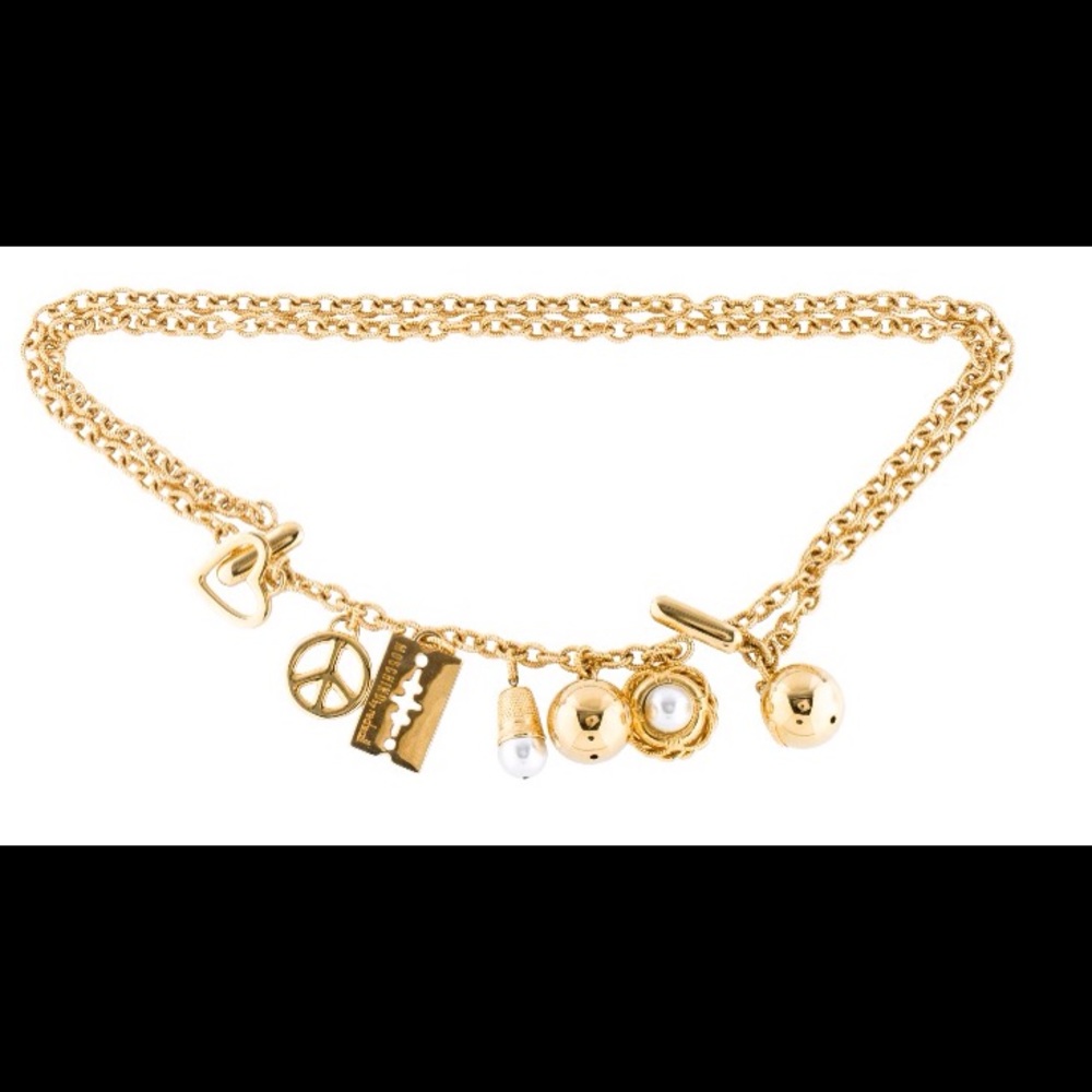 Moschino Chain-Link Charm Belt