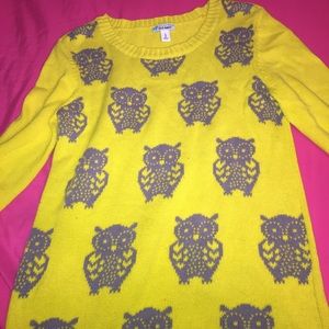 Yellow owl sweater
