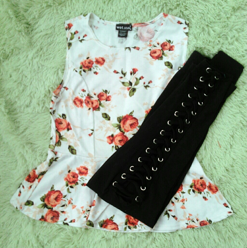 Rose Peplum Top