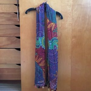 Anthropologie colorful wool scarf