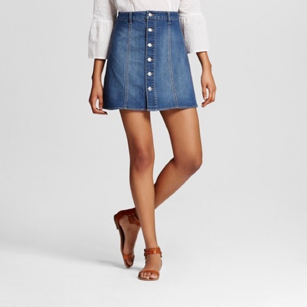 High Waisted Button Down Skirt