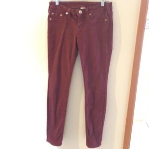True religions skinny jeans (maroon)