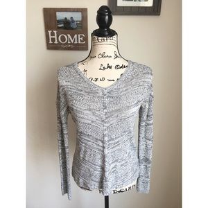 EUC Grey and White Sweater