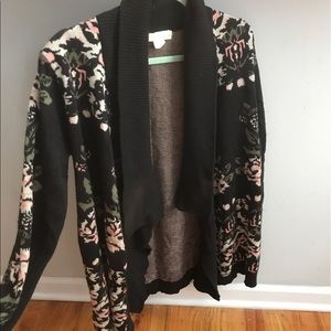 Black sweater with floral print