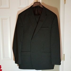 Sean Jean Black Pin Stripe Suit 46R