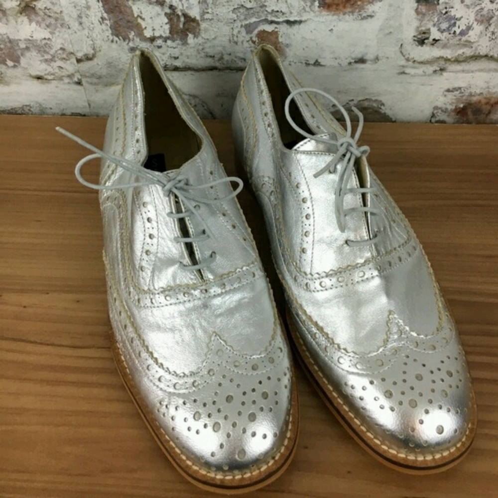 Steve Madden metallic oxfords