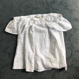 Madewell White Off Shoulder Blouse/Top in Small