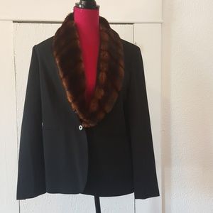 Lauren blazer with faux fur stole