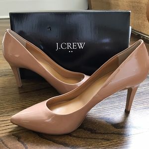 NEW JCrew Isabelle Patent Heels in Nude