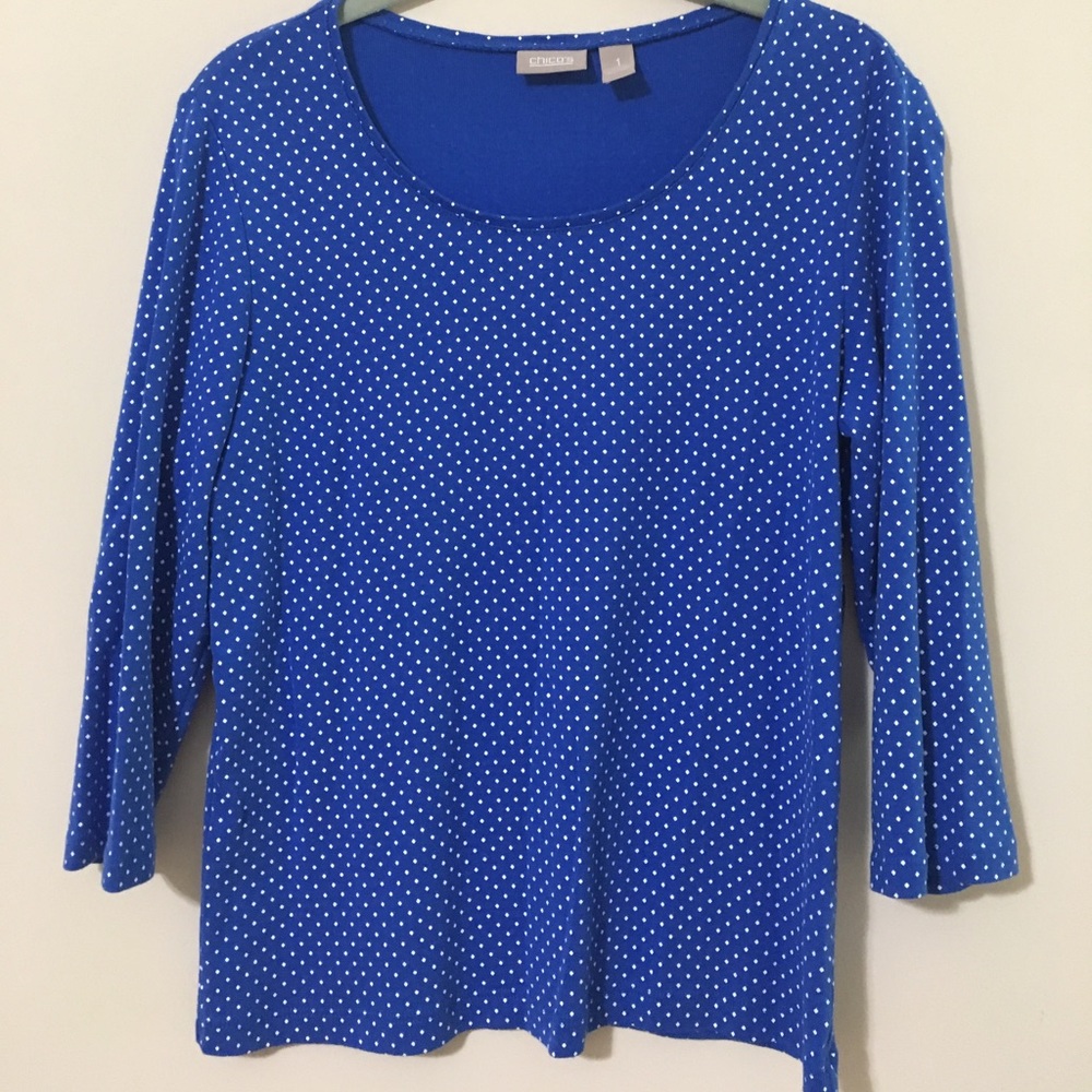 3/4 Sleeve Royal Blue Shirt