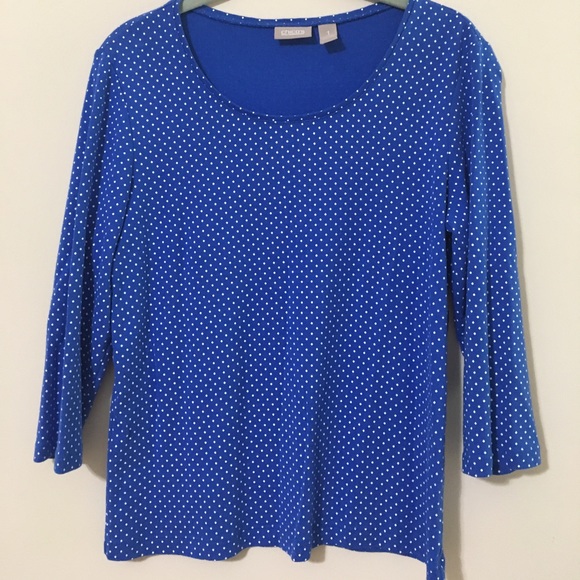 3/4 Sleeve Royal Blue Shirt - Picture 1 of 3