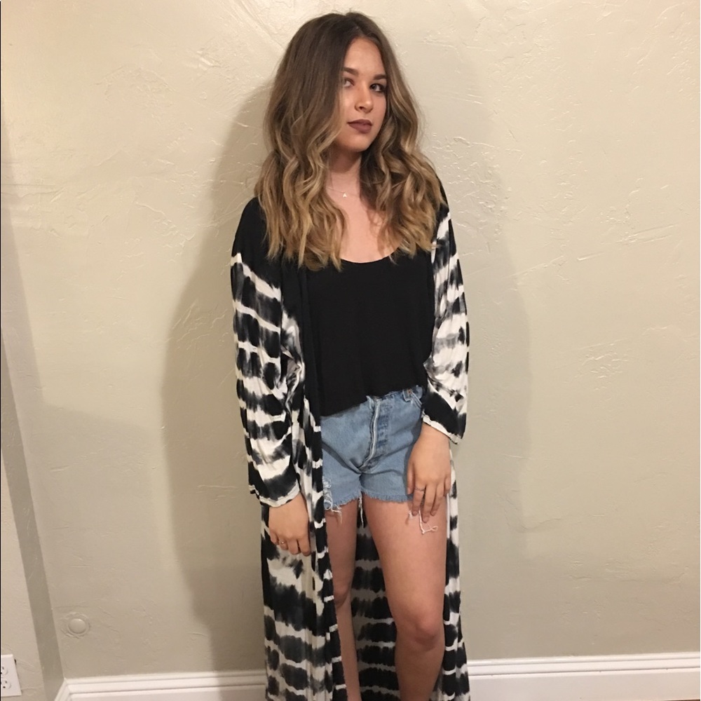Tie dye duster/kimono