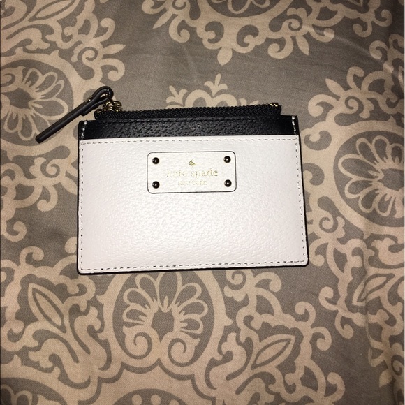 kate spade Handbags - KATE SPADE: Black & White Change Purse