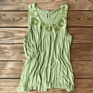 2x sequined tank