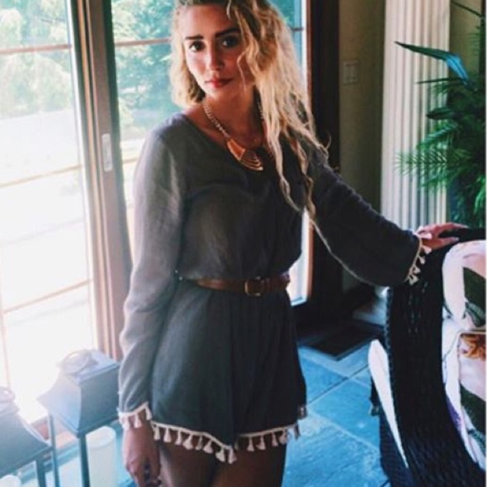 YA Los Angeles olive green romper